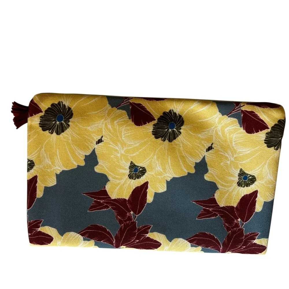 Rachel Pally Reversible Zahara Clutch Bag Floral Bloom Clutch, Fold-Over Tassel